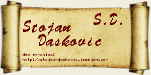 Stojan Dašković vizit kartica